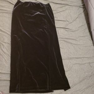 Vintage 90's Velvet Black Skirt